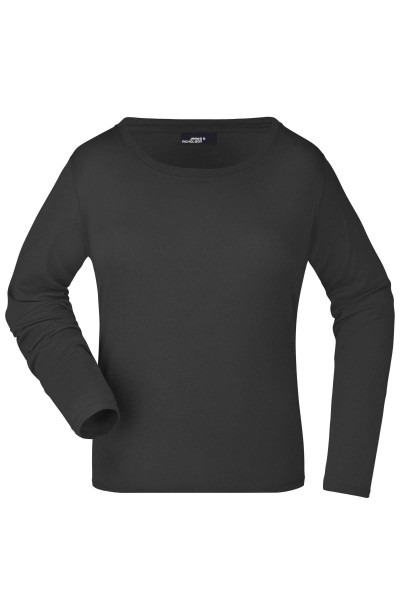 Ladies&#039; Shirt Long-Sleeved Medium JN903, black
