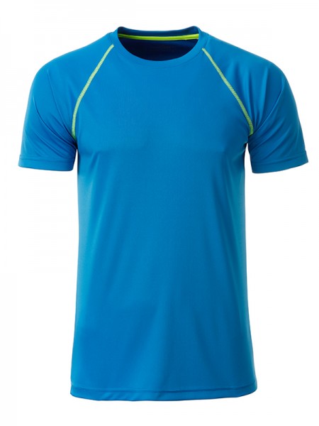 Men&#039;s Sports T-Shirt JN496, bright-blue/bright-yellow