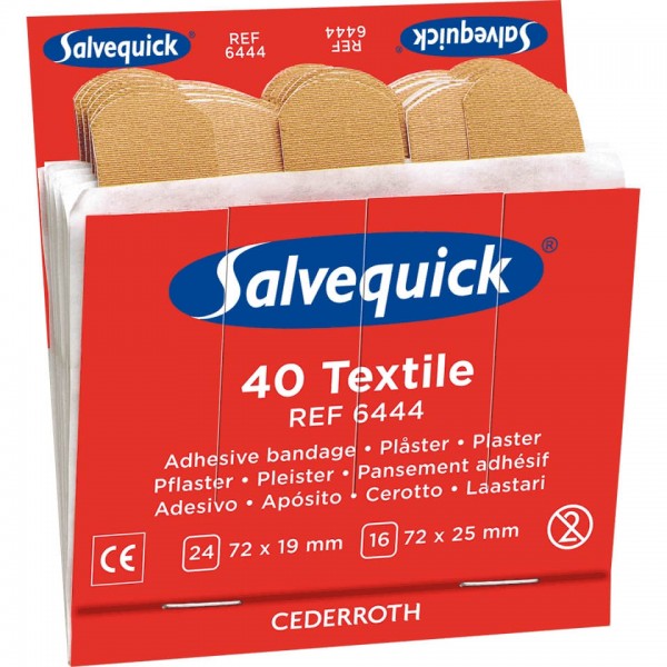 Salvequick® Refill-Einsatz 6454, 15 Fingerkuppenstrips 15 Stück 85x57mm