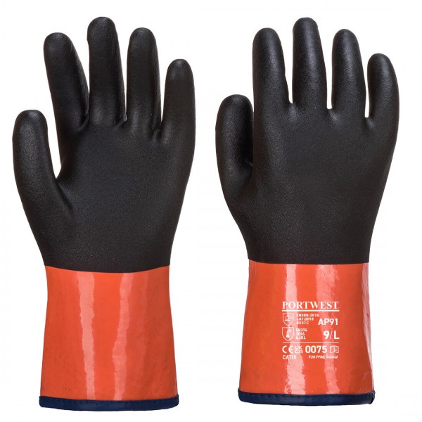 Chemdex Pro Handschuh, AP91, Schwarz/Orange