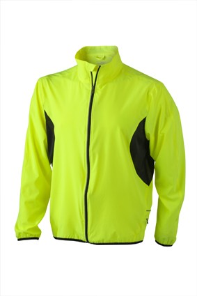 Men's Running Jacket, Jacken, fluo-yellow/black