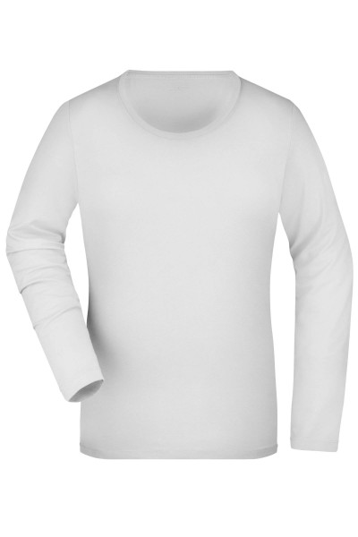 Ladies&#039; Stretch Shirt Long-Sleeved JN927, white