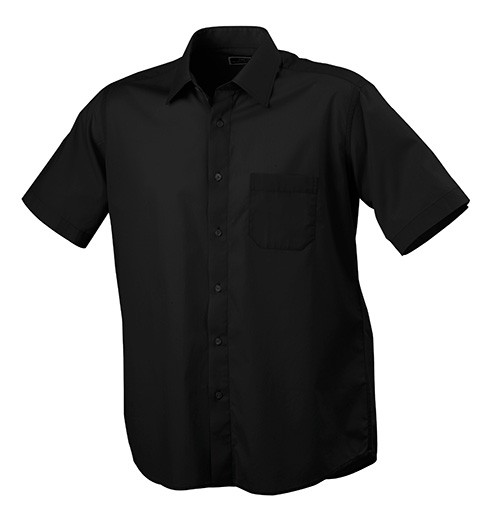 Men's Shirt Classic Fit Short, Hemden/Blusen, black