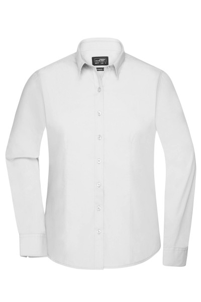 Ladies&#039; Shirt Longsleeve Poplin JN677, white