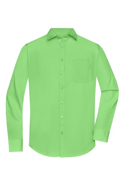 Men&#039;s Shirt Longsleeve Poplin JN678, lime-green