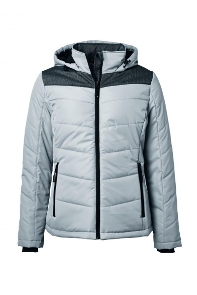 Ladies&#039; Winter Jacket JN1133, silver/anthracite-melange