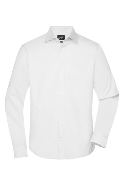 Men&#039;s Shirt Longsleeve Herringbone JN690, white