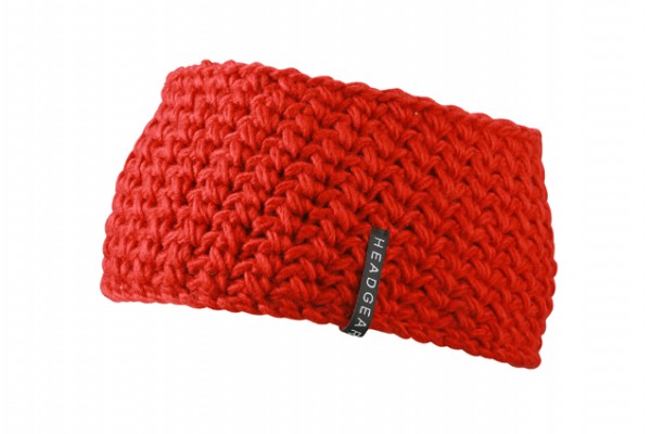 Crocheted Headband, Mützen/Beanies, red, one size