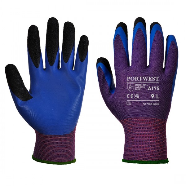 Duo-Flex Latex-Handschuh, A175, Lila/Blau