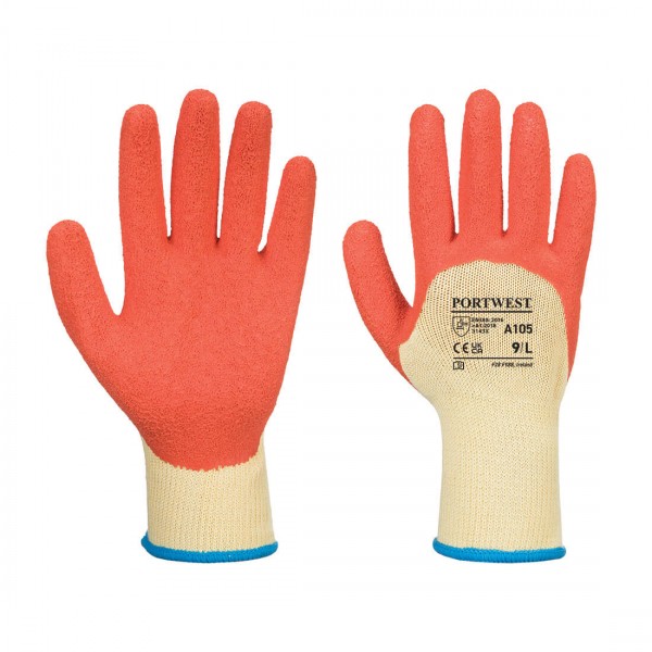 Grip Xtra Latex-Handschuh, A105, Gelb/Orange