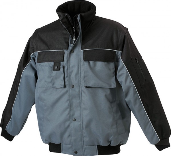Workwear Jacket JN810, carbon/black