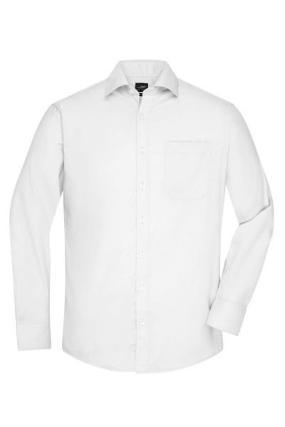 Men&#039;s Shirt Longsleeve Micro-Twill JN682, white