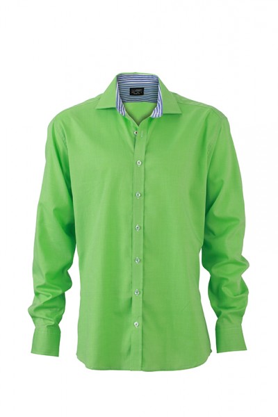 Men&#039;s Shirt, Hemden/Blusen, green/blue-white