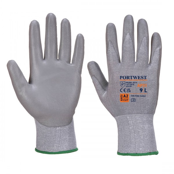 Leichter Schnittschutz-Handschuh, AP31, Schwarz/Grau