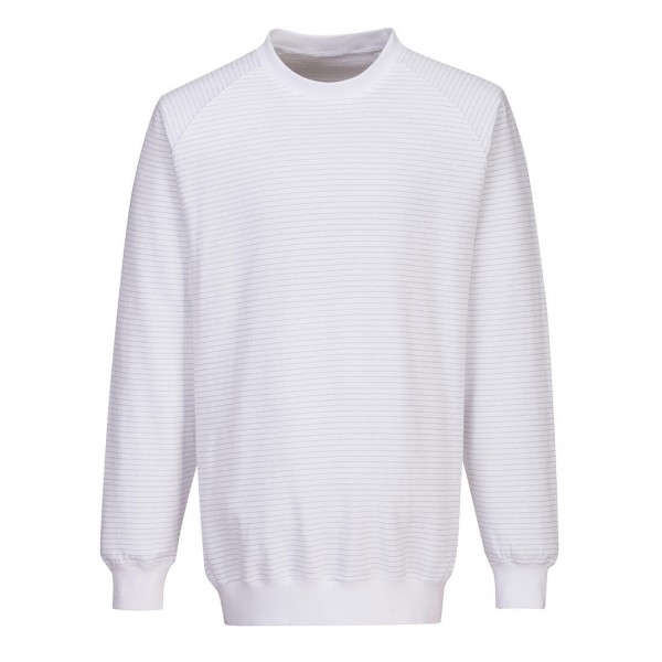 Antistatisches ESD-Sweatshirt, AS24, Weiß