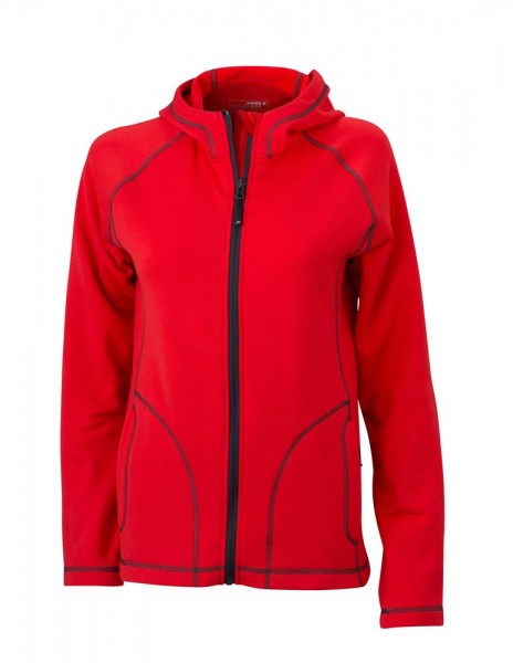 Ladies' Stretchfleece Jacket, Jacken, red/carbon