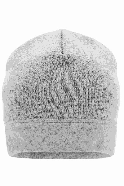 Knitted Fleece Workwear Beanie - STRONG -, white-melange/carbon, MB7121, one size