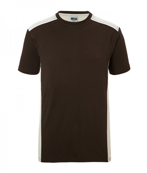 Men&#039;s Workwear T-Shirt - COLOR - JN860, brown/stone