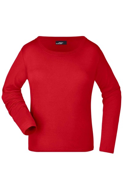 Ladies&#039; Shirt Long-Sleeved Medium JN903, red