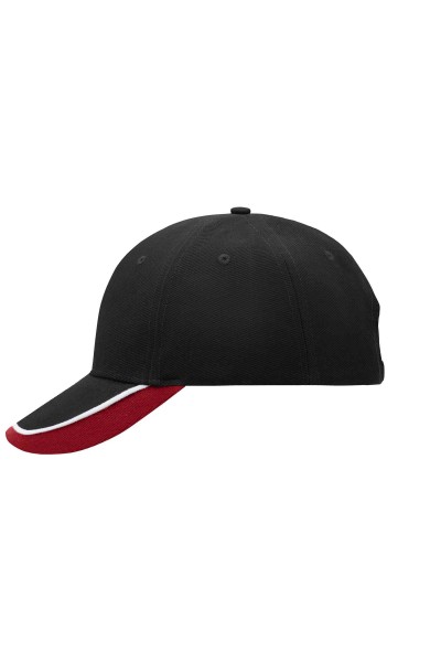 Half-Pipe Sandwich Cap, black/white/red, MB049, one size