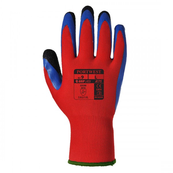 Duo-Flex Latex-Handschuh, A175, Rot/Blau