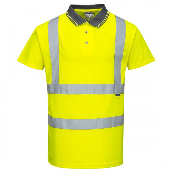 Warnschutz Kurzarm Polo Shirt, S477, Gelb