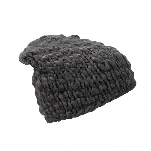 Coarse Knitted Hat, Mützen/Beanies, coal-black, one size