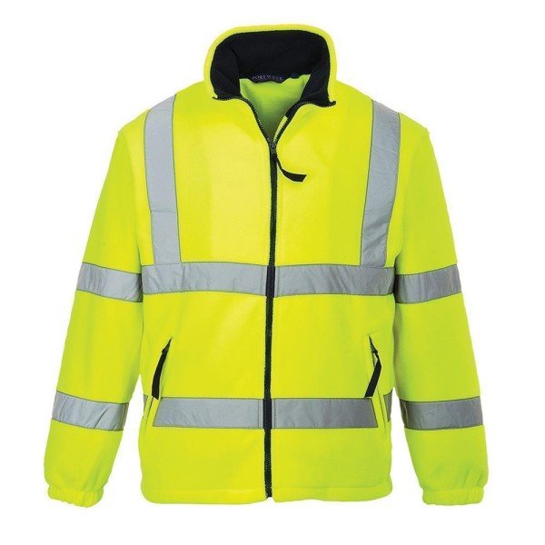 Warnschutz-Fleece-Jacke mit Netzfutter, F300, Gelb