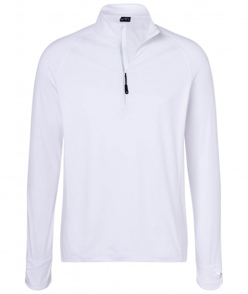 Men&#039;s Sports Shirt Half-Zip JN788, white