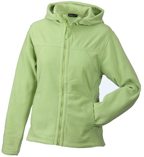 Girly Microfleece Jacket Hooded, Jacken, lime-green