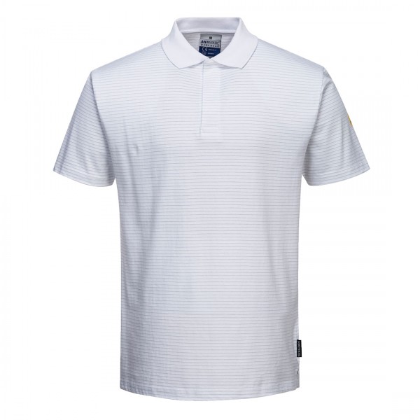 Antistatik ESD Polo-Shirt, AS21, Weiß