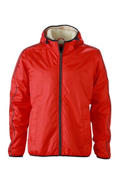 Men's Winter Sports Jacket, Jacken, light-red/off-white