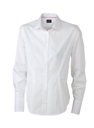 Ladies&#039; Long-Sleeved Blouse, Hemden/Blusen, white