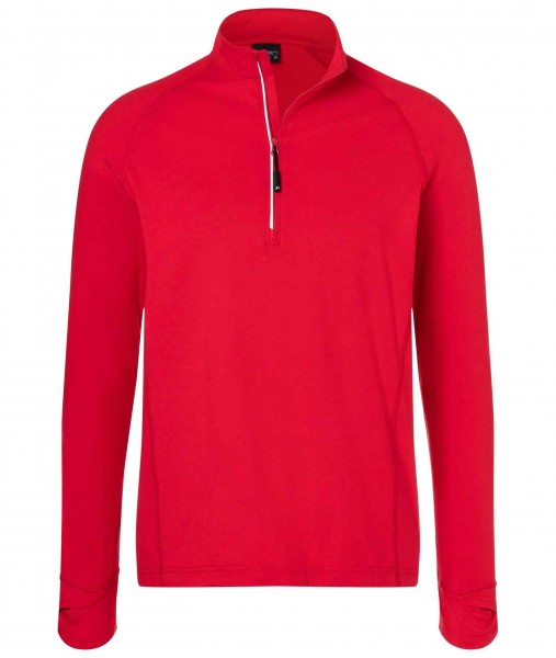 Men&#039;s Sports Shirt Half-Zip JN788, red