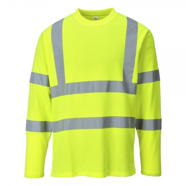 Warnschutz Langarm T-Shirt, S278, Gelb