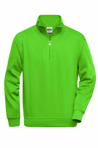 Workwear Half Zip Sweat JN831, lime-green