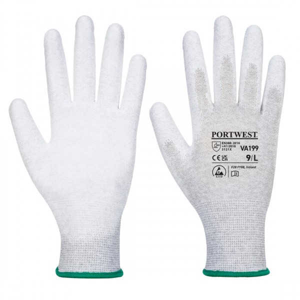 Antistatischer PU Handschuh für Verkaufsautomaten, VA199, Grau