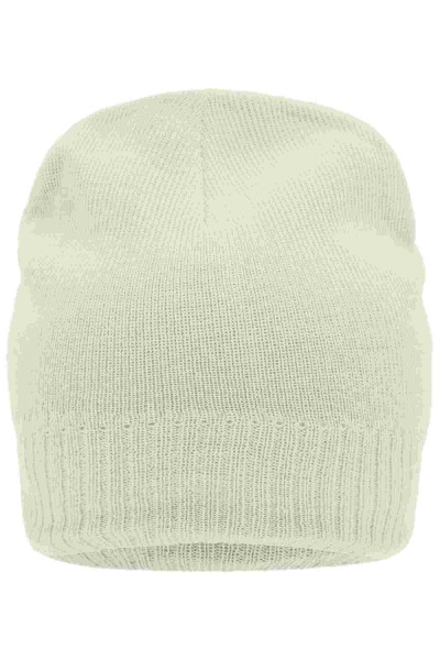 Knitted Beanie with Fleece Inset, off-white, MB7925, one size