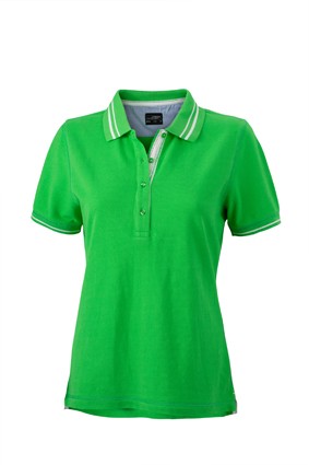 Ladies&#039; Lifestyle Polo, Polos, green/off-white