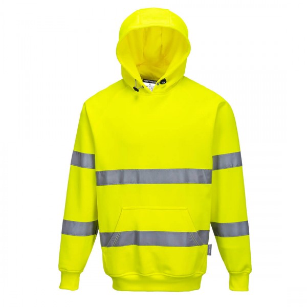Warnschutz-Kapuzen-Sweat-Shirt, B304, Gelb