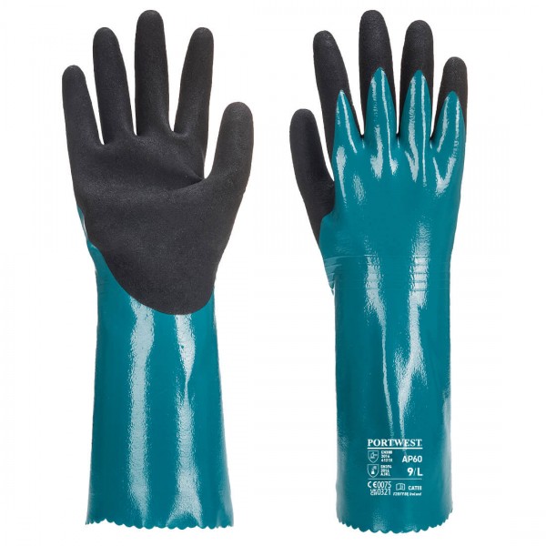 Grip Lite Handschuh mit Stulpe, AP60, Blau/Schwarz