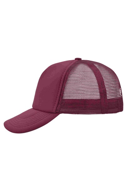 5 Panel Polyester Mesh Cap, burgundy, MB070, one size