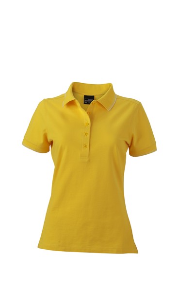 Ladies&#039; Polo JN985, sun-yellow/white