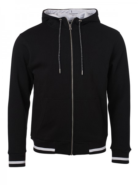 Men&#039;s Club Sweat Jacket JN776, black/white