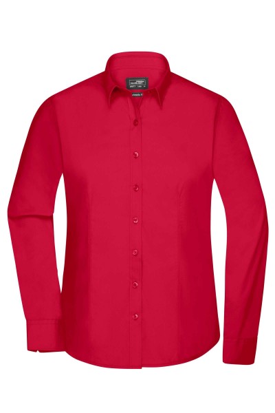 Ladies&#039; Shirt Longsleeve Poplin JN677, red