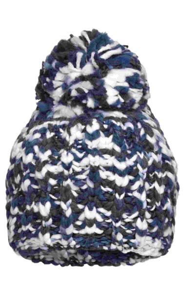 Coarse Knitting Hat, navy/off-white, MB7977, one size