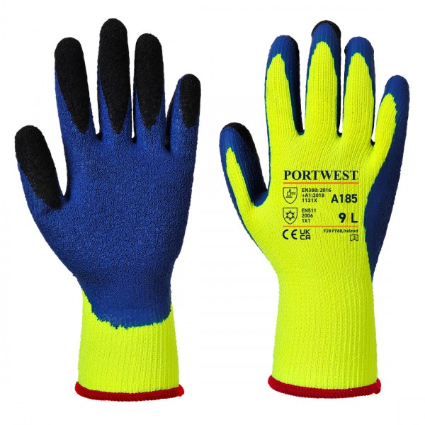 Duo-Therm Handschuh, A185, Gelb/Blau