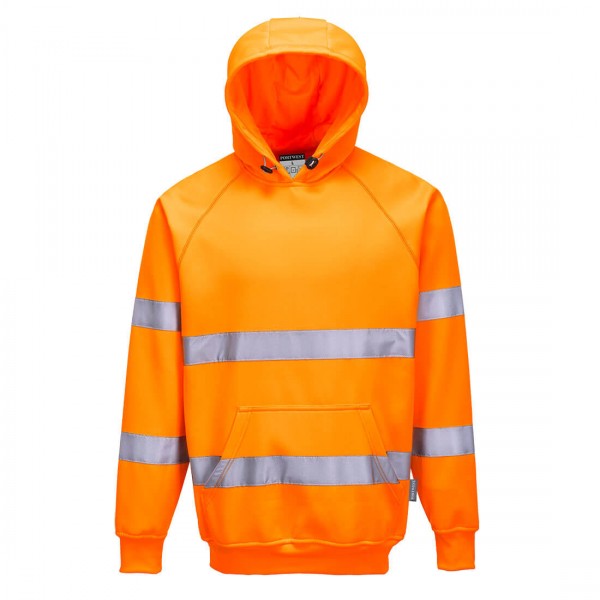 Warnschutz-Kapuzen-Sweat-Shirt, B304, Orange