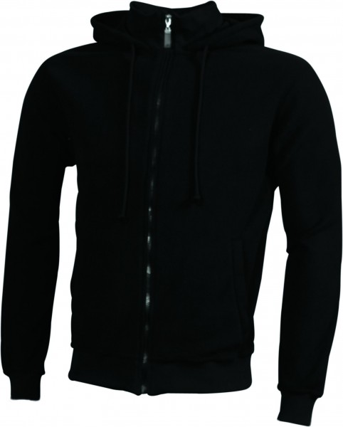 Microfleece Hooded Jacket, Jacken, black