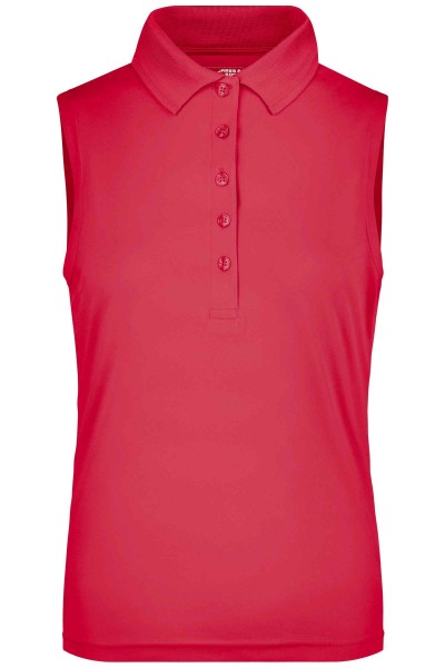 Ladies&#039; Active Polo Sleeveless JN575, pink